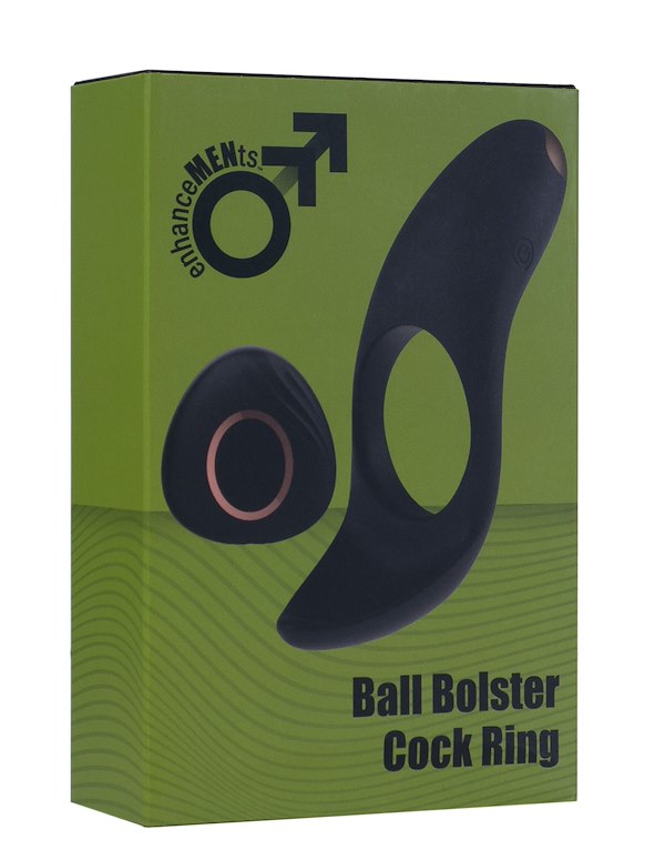 Enhancements - Ball Bolster Cock Ring ALT6 view Color: BK
