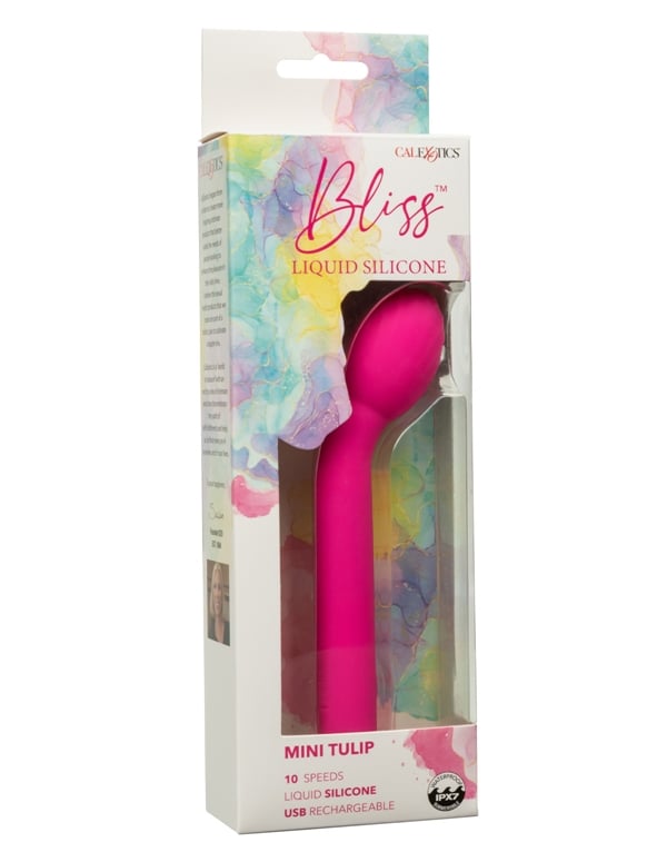 Bliss Liquid Silicone Mini Tulip Vibe ALT5 view Color: PK