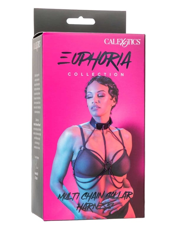 Euphoria Multi Chain Collar Harness ALT1 view Color: BK