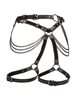 Additional BLACK view of product EUPHORIA PLUS SIZE MULTI CHAIN THIGH HARNESS with color code BK