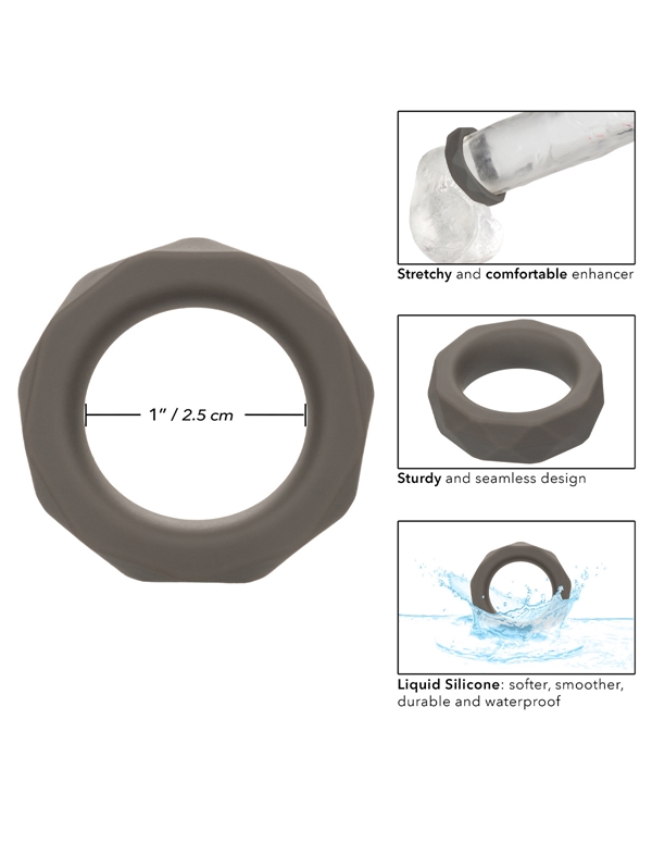 Alpha Silicone Prolong Prismatic C-Ring ALT3 view Color: GY