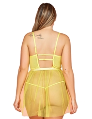 Alternate back view of CLEMENTINE PLUS SIZE BABYDOLL