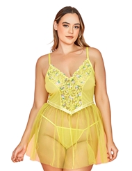 Alternate front view of CLEMENTINE PLUS SIZE BABYDOLL