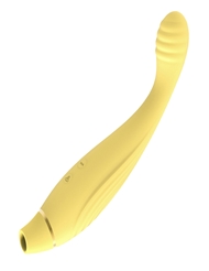 Alternate back view of MELLOW YELLOW CLITORAL AND G-SPOT VIBRATOR