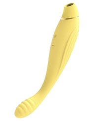 Alternate front view of MELLOW YELLOW CLITORAL AND G-SPOT VIBRATOR