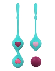 Alternate front view of SENSUAL LOVE INTERCHANGEABLE WEIGHTED KEGEL SET