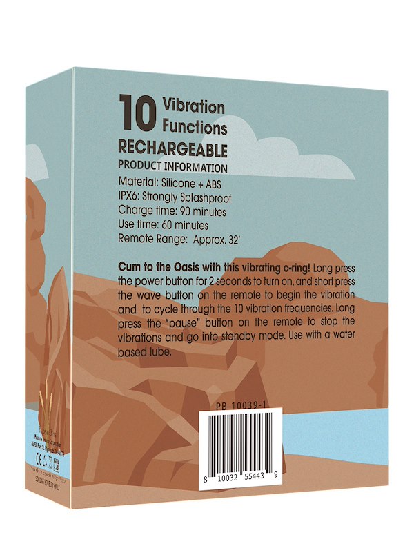 OASIS - BOULDER VIBRATING C-RING ALT9 view Color: BK