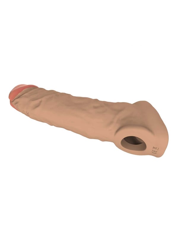 Enhancements - Large Vibrating Silicone Penis Extender ALT2 view Color: VA