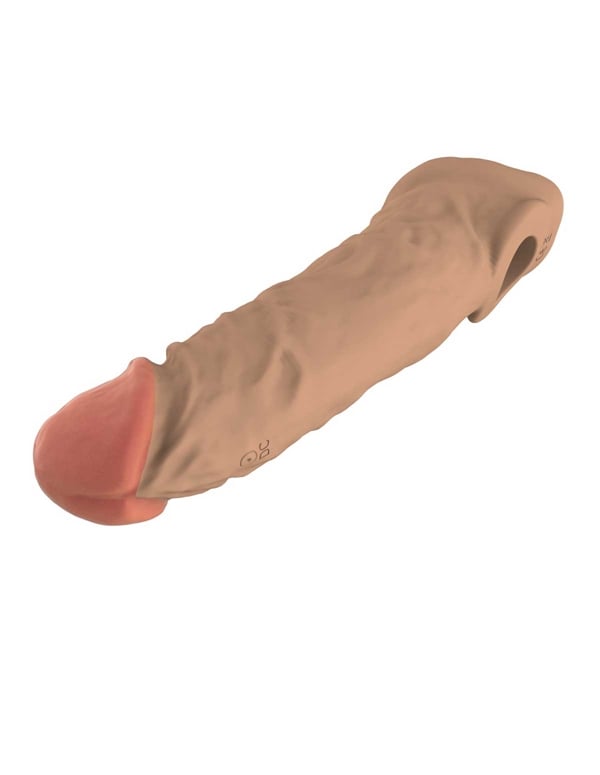 Enhancements - Large Vibrating Silicone Penis Extender ALT3 view Color: VA