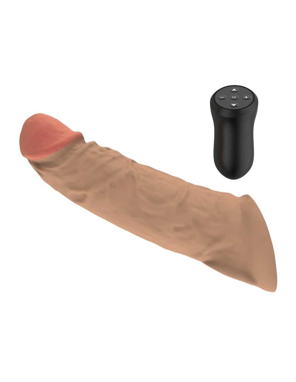 Enhancements - Large Vibrating Silicone Penis Extender default view Color: VA