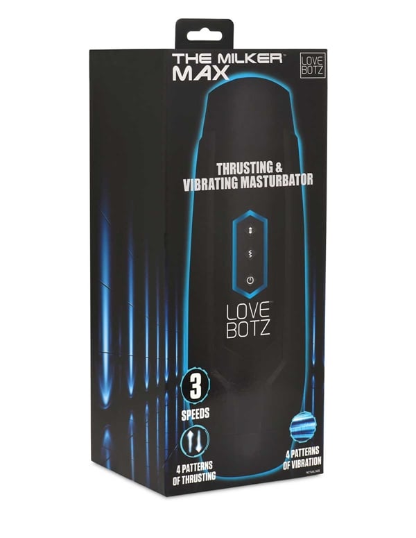 The Milker Max 14X Thrusting And Vibrating Masturbator ALT7 view Color: BW
