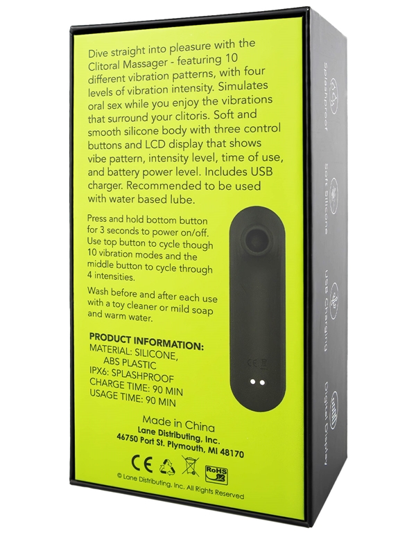 MIDNIGHT MINX - CLITORAL MASSAGER WITH DIGITAL DISPLAY ALT5 view Color: BK