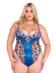 Front view of BUTTERFLY KISSES PLUS SIZE TEDDY