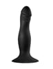 Additional BLACK view of product THE AWARD WINNER RIBBED DILDO with color code BK