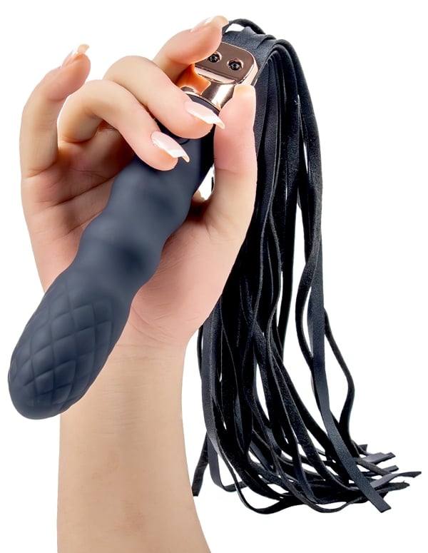 Aurora - Polaris Vibrator And Flogger ALT4 view Color: BK