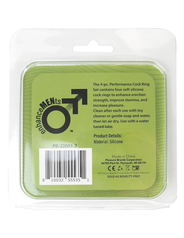 Enhancements - 4 Pc Performance C-Ring Set ALT6 view Color: BK