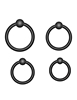 Additional BLACK view of product ENHANCEMENTS - 4 PC PERFORMANCE C-RING SET with color code BK