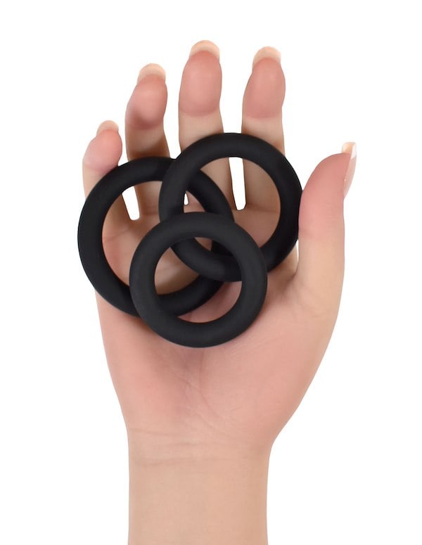 Enhancements - 3Pc Thick C-Ring Set ALT2 view Color: BK