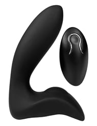 Front view of ANAL QUEST SUMMIT PROSTATE MASSAGER WITH REMOTE