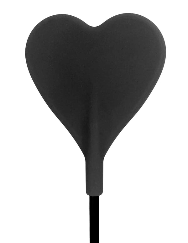 Kink And Consent Black Silicone Heart Crop And Feather ALT1 view Color: BK