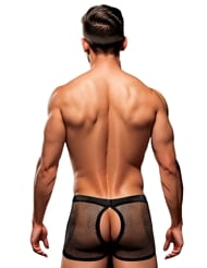 Alternate back view of ENVY SNAP POUCH MESH BOXER BRIEF