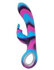 Front view of DIPPY LOVE TRIPPY BUNNY DUAL STIM VIBRATOR