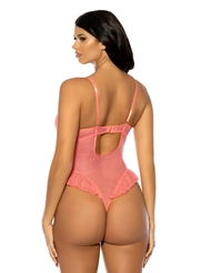 Alternate back view of LAINEY UNDERWIRE TEDDY WITH RUFFLES