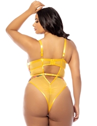 Alternate back view of ELISABETH EMBROIDERED PLUS SIZE TEDDY
