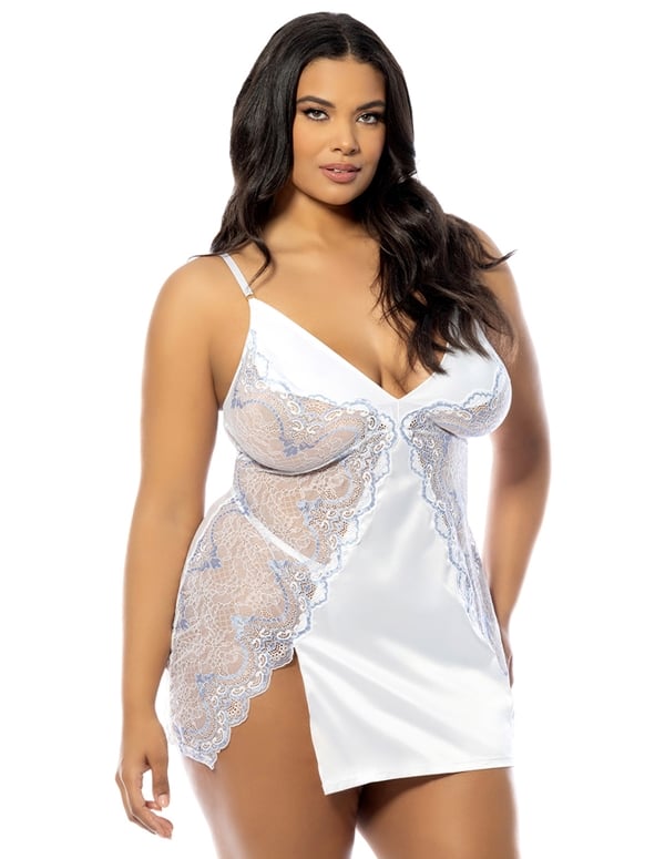 Juliette Fitted Plus Size Babydoll default view Color: BWH