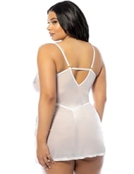Alternate back view of JULIETTE FITTED PLUS SIZE BABYDOLL