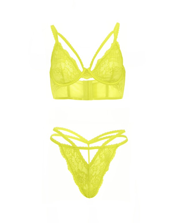 ELSIE UNDERWIRE BRA AND PANTY SET ALT5 view Color: EPR