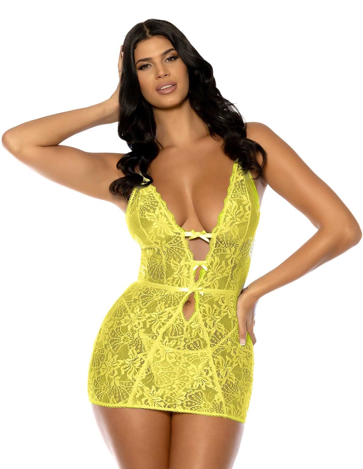 alternate image for Lauren Fitted Lace Babydoll