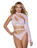 Additional PINK view of product MODERN MUSE PINK BRA AND PANTY SET WITH SLEEVE SHRUG with color code PK
