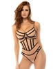 Additional NUDE/BLACK view of product SILHOUETTE BRA AND PANTY SET WITH CINCHER with color code NBK