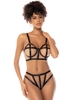 Additional NUDE/BLACK view of product SILHOUETTE BRA AND PANTY SET with color code NBK