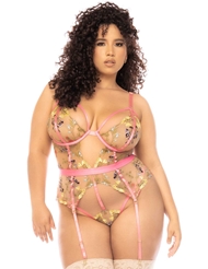 Alternate front view of BLOSSOMS PLUS SIZE TEDDY