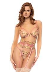 Alternate front view of BLOSSOMS 3PC BRA SET