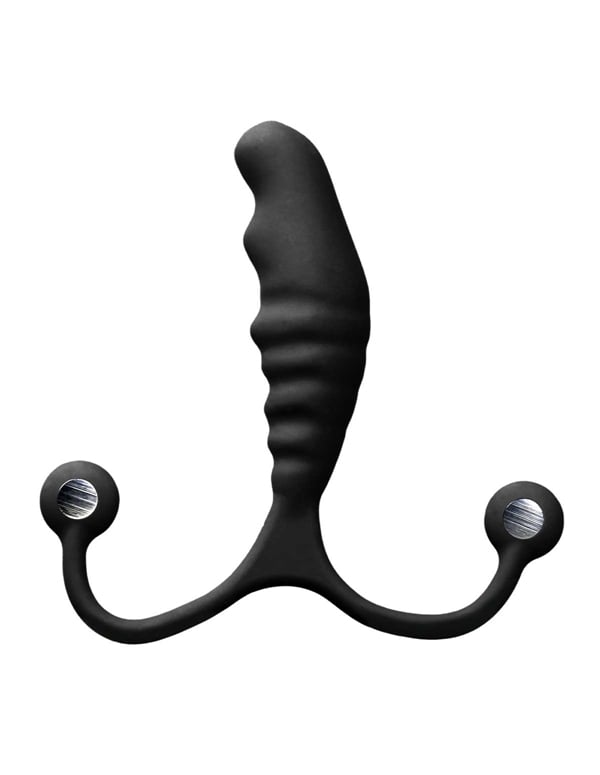 Aneros Psy Prostate Stimulator With Flexible Arms And Tabs default view Color: BK
