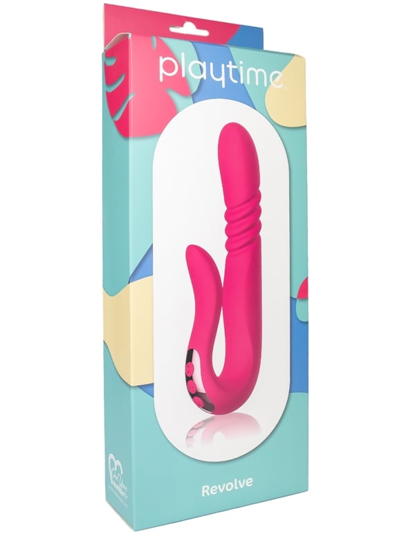 Playtime - Revolve Thrusting Vibrator ALT5 view Color: HP