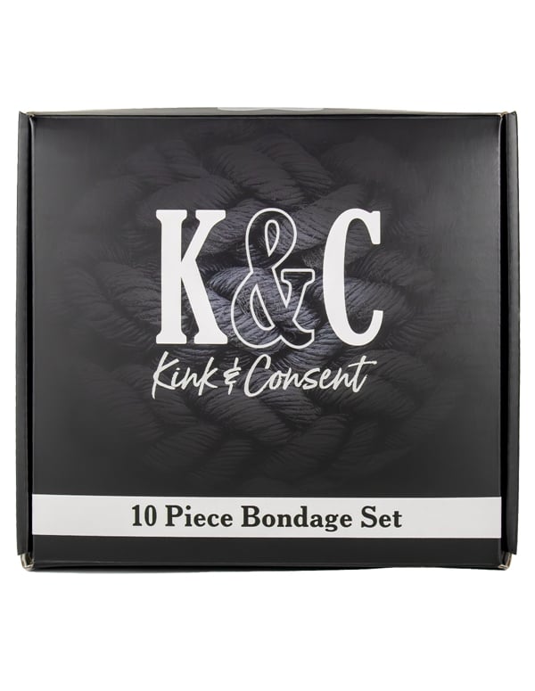 Kink And Consent 10Pc Bondage Set ALT2 view Color: BK