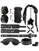 Additional BLACK view of product KINK & CONSENT - 10PC BONDAGE SET with color code BK