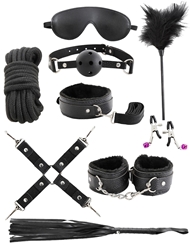 Alternate back view of KINK AND CONSENT 10PC BONDAGE SET
