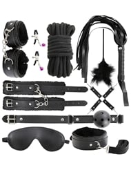 Front view of KINK AND CONSENT 10PC BONDAGE SET
