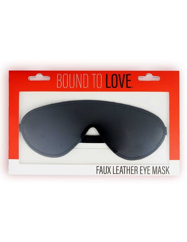 Bound To Love - Faux Leather Eye Mask ALT3 view Color: BK