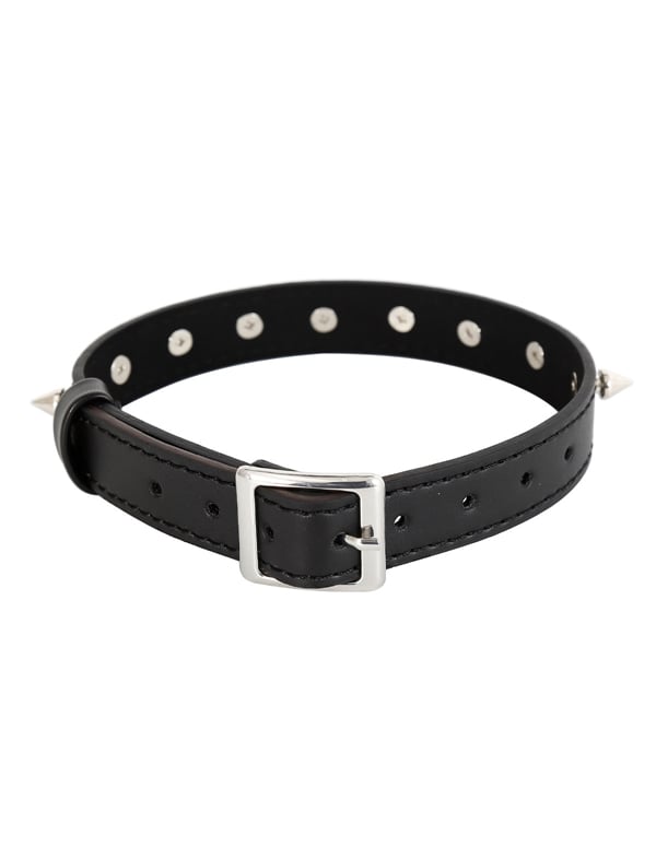Kink And Consent Studded Collar ALT1 view Color: BK