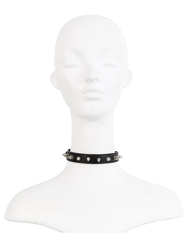 Kink And Consent Studded Collar ALT2 view Color: BK