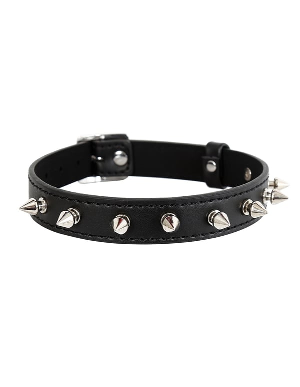 Kink And Consent Studded Collar default view Color: BK