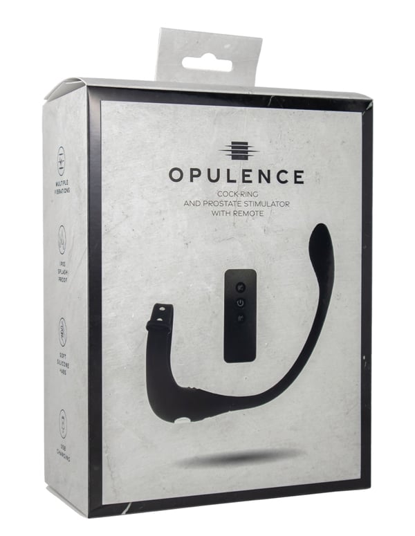 Opulence - Cock Ring And Prostate Stimulator With Remote ALT3 view Color: BK