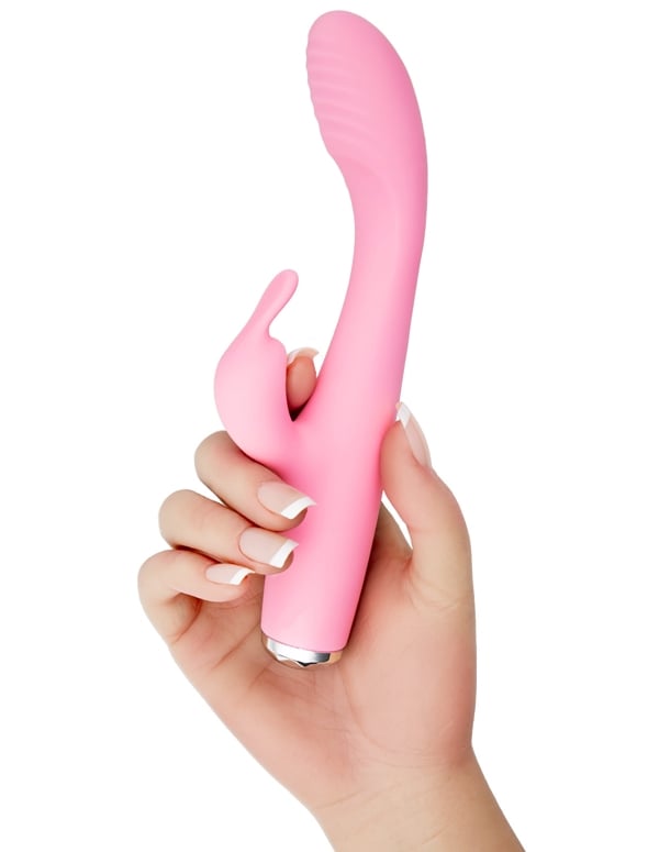 Bake My Cake - Cherry Chip Cupcake Mini Rabbit Vibrator ALT4 view Color: PK