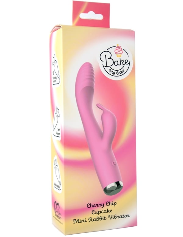 Bake My Cake - Cherry Chip Cupcake Mini Rabbit Vibrator ALT5 view Color: PK